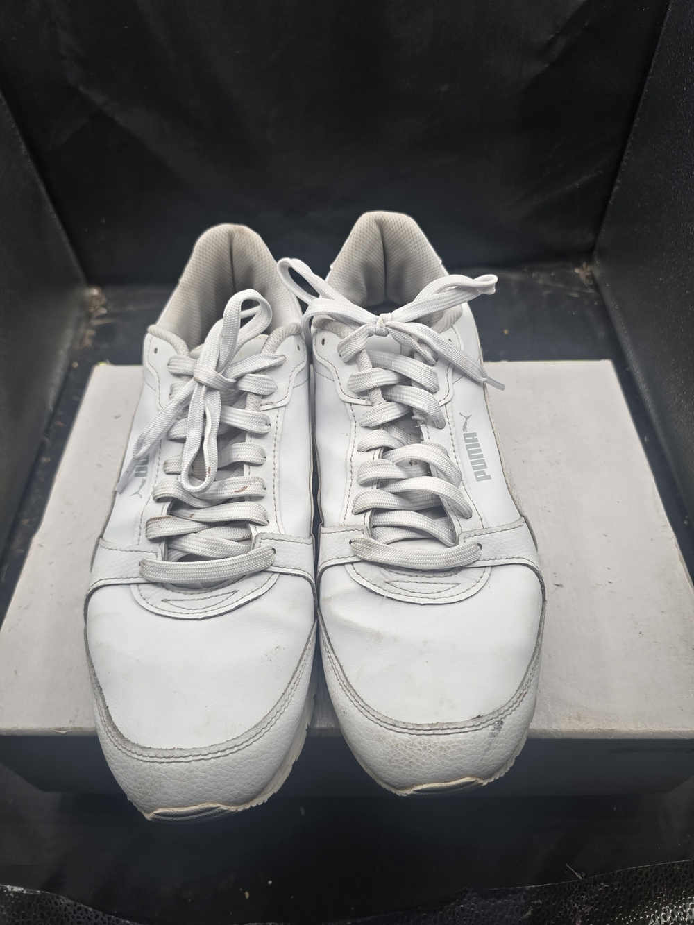 Puma White Men's‎ Low-Top Leather Sneakers